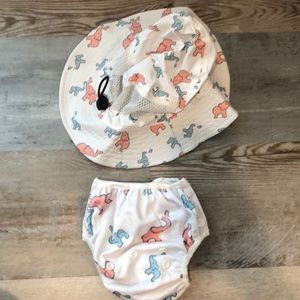Fun Well Baby Reusable Swim Diaper and swim hat